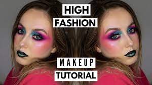 colourful high fashion makeup tutorial