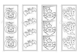 We have huge collection of coloring pages for kids. Halloween Coloring Printable Bookmarks Bookmark To Color By Funny Colorings Thehungryjpeg Com