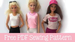 make barbie doll shirt free pdf pattern