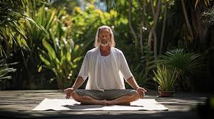 A Man Doing Yoga Zen Relaxation Posture