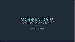 Modern Dark Professional Presentation Template