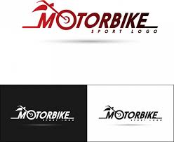 motorbike logo collection text symbol