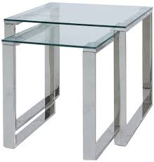 Haxby Nest Of 2 Table Steel And Clear