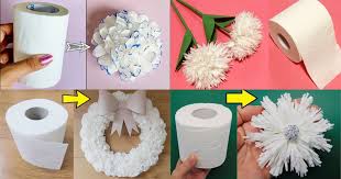 flowers made from toilet paper