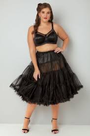 Hell Bunny Black Petticoat Flare Skirt Plus Sizes 14 16 18