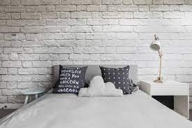 Faux Walls Collection White Brick Mural