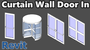 curtain wall door in revit you