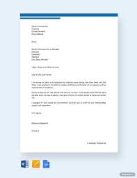 free maternity leave request letter