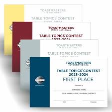 certificates table topics