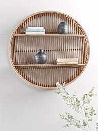 bamboo shelf unit round