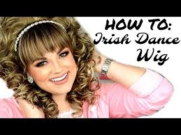 how to put on an irish dance wig