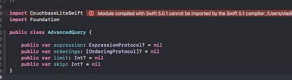 Please check, node_path contains location of global 'typescript' or install locally in your project. Module Compiled With Swift 5 0 1 Cannot Be Imported By The Swift 5 1 Compiler Couchbase Lite Couchbase Forums