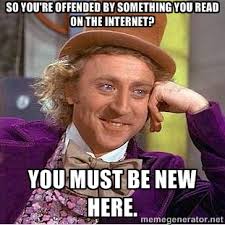So you&#39;re offended by something you read on the internet? You must ... via Relatably.com
