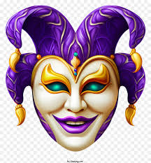 mask with jester s face and hat png