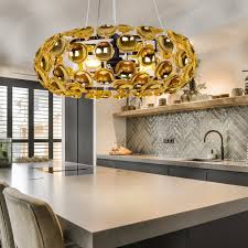 pendant light gold 3 flames dining room