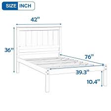 bed frame wood bed with wood slats