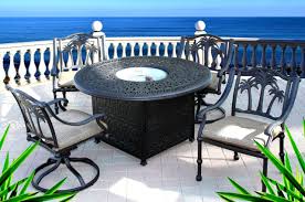 This fireplace design can then function as an outdoor cooking area and a fire. Propane Fire Pit Outdoor Dining Set 5pc Cast Aluminum Patio Palm Tree Chairs For Sale Online Ebay