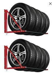 Foldable Wall Mounted Tire Rack 2 Pack