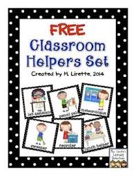 Classroom Helpers Set Free Classroom Jobs Preschool