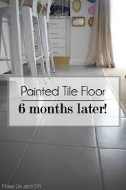 painted tile floor six months later