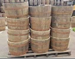 Genuine Large Half Oak Wine Barrel