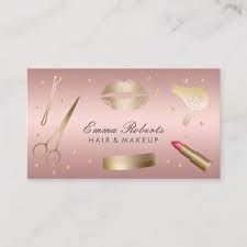 modern rose gold salon business card