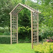 wooden garden arches