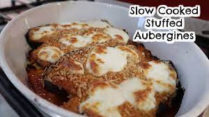 slow cooked stuffed aubergines easy