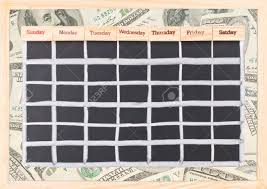 Blank Money Schedule Monthly Calendar With Notes And Week Words