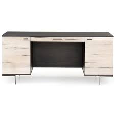 They will add a lot of great sense of style and luxurious taste to your office or your. Ceasar Modern Classic Light Wood Black Iron Base Office Desk Kathy Kuo Home