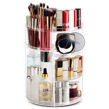 360 rotating makeup organizer acrylic