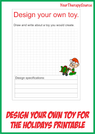 Design A Toy Worksheet Your Therapy Source