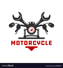 motorcycle repair logo design royalty