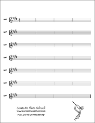 Blank Sheet Music For Native American Style Flute