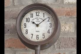 Distressed Steel Pipe Wall Clock