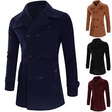 2019 New Winter Woolen Long Peacoat Men Slim Fit Casual Mens Jacket Warm Winter Trench Long Outwear Button Smart Overcoat Coats From Piterr 57 93