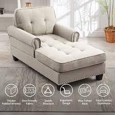mjkone chaise lounge sofa couch linen