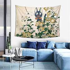 Designing rooms can be tricky, and it's often hard to visualize what the end result will be but you don't have to be a professional room designer to create. Amazon Com Touhou Kiki S Jiji Cat Wall Art Hanging Decor Tapestry 60x40 Inch Home Kitchen