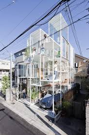 Urban Glass Walled House With Platform