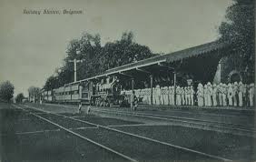 old postcard railway station steam
