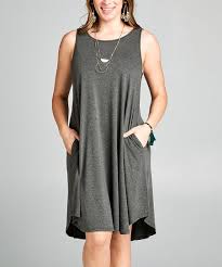 Need a fancy number for a summertime soiree? Charcoal Sleeveless Pocket Swing Dress Best Price And Reviews Zulily