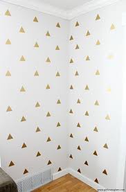 Gold Geometric Triangle Decal Wall Art