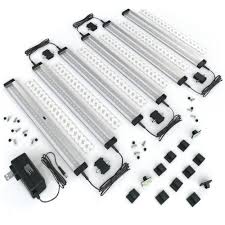 Eshine 12 In Led 6000k Black Under Cabinet Lighting Dimmable Hand Wave Activated 6 Pack El3006dc The Home Depot