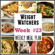 weight watchers weekly meal plan with