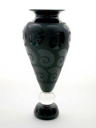 Correia Art Glass Footed Vase