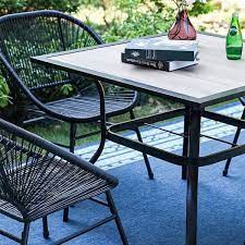 Rattan 5 Piece Metal Outdoor Dining Set