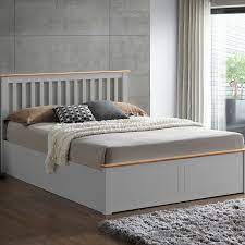 malmo king size ottoman bed grey