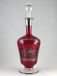 Vtg Elegant Italian Art Ruby Red Glass