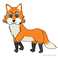 looking fox cartoon free png image