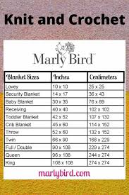 Knit And Crochet Blanket Sizes
